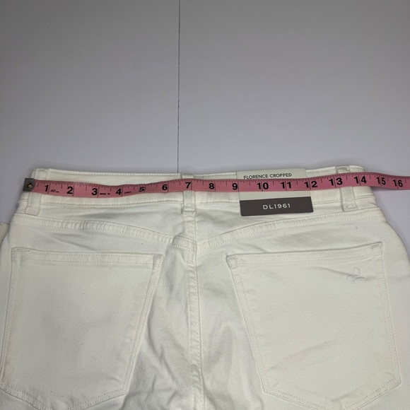 DL1961 Florence Cropped Skinny Jeans White Porcelain Size 28 NWT - Picture 10 of 14